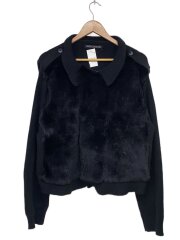 画像：07-08AW/ラビットファー/レーヨン混/ニット(厚手)/10/アンゴラ/BLK/無地//