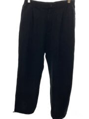 画像：1TUCK EASY SWEAT PANTS/3/コットン/BLK/233-91504
