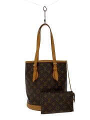 画像：プチ・バケット_モノグラム・キャンバス/PVC/BRW