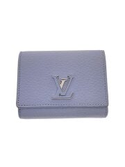 画像：2つ折り財布/レザー/BLU/レディース/M27044//