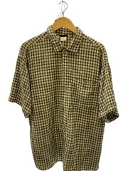 画像：90s/USA製/半袖シャツ/M/コットン/YLW/チェック