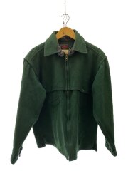 画像：70s頃/ジップアップウールジャケット/L/ウール/GRN/無地