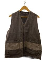 画像：BEAN SACK BORDER VEST/ベスト/48/ヘンプ/GRY/8046-00-70005