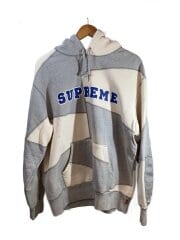 画像：20AW/patchwork hooded sweatshirt/L/コットン/GRY/シミ/ヤケ