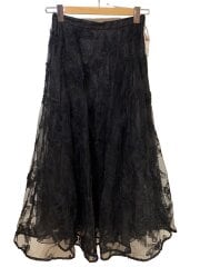 画像：24AW/HANAE MORI/バタフライフレアスカート/38/ナイロン/BLK/CWFS244116