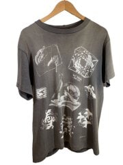 画像：90s/M.C.ESCHER/マルチプリント/Tシャツ/L/コットン/GRY/ヤケ/ピンホール有