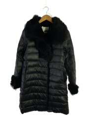 画像：ロングダウンジャケット/40/ナイロン/BLK