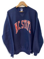 画像：90s/トリコ刺繍タグ/NC.STATEアーチプリント/スウェット/XL/コットン/NVY