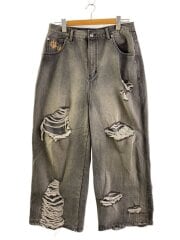 画像：クラッシュ/ボトム/大型犬/デニム/GRY/142001