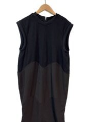 画像：CURVE LINE TUCK SLEEVELESS OP/38/レーヨン/BLK/522530300101