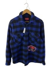 画像：ネルシャツ/S/ポリエステル/BLU/チェック