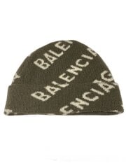 画像：ニットキャップ/--/ウール/KHK/総柄/メンズ/621021