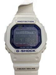 画像：ソーラー腕時計/デジタル/ラバー/WHT/GWX-5600C