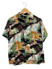画像：アロハシャツ/M/レーヨン/BLK/総柄/SS39478