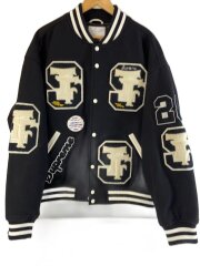 画像：スタジャン/XXL/ウール/BLK