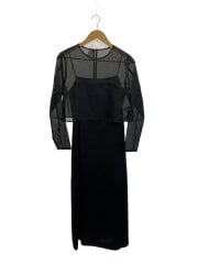 画像：長袖ワンピース/FREE/ポリエステル/BLK/無地/24-040-912-9000-1-0