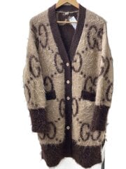 画像：GGモヘヤカーディガン/XS/モヘア/BRW/総柄/775674