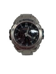 画像：電波タフソーラー/クォーツ腕時計/デジアナ/ステンレス/BLK/SLV/SS/gst-w110d