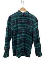 画像：L/S STRETCH FLANNEL SHIRT/L/ポリエステル/GRN/チェック