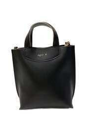 画像：ショルダーバッグ/レザー/BLK/無地