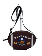 画像：ショルダーバッグ/フェイクレザー/BRW/無地