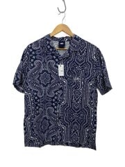 画像：半袖シャツ/M/シルク/NVY/ペーズリー/20-051-060-0003-2-0