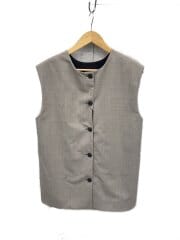画像：BONOTTO生地ノーカラージレベスト/--/ウール/BEG/1522-257-2960