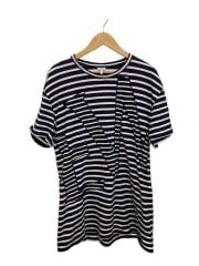 画像：Tシャツ/L/コットン/NVY/ボーダー/H6109620PC