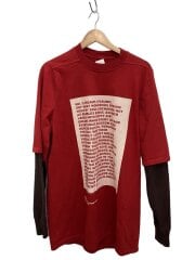 画像：長袖Tシャツ/S/コットン/RED/DU19F6269-RIGCP4