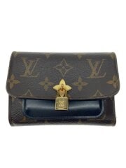 画像：ポルト・フォイユ・フラワー・コンパクト_モノグラム・キャンバス_レザー/PVC/BRW/レディース