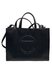 画像：Medium Shopping Bag/バッグ/フェイクレザー/BLK