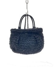 画像：3WAY/ハンドバッグ/ワイヤーバッグ/BLK