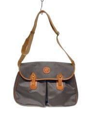 画像：ショルダーバッグ/レザー/BRW/無地