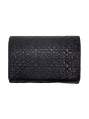 画像：2つ折り財布/レザー/ブラック/メンズ