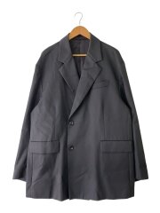 画像：OVERSIZED DOUBLE BREASTED LONG TAILORED JACKET/M/ウール/ブラック//