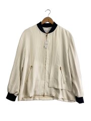 画像：LAYERED STRIPE MA-1/ジャケット/1/ポリエステル/クリーム/22-SS-056//