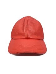 画像：キャップ/牛革/RED/レディース