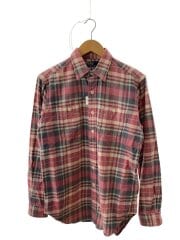 画像：長袖シャツ/S/コットン/PNK/チェック