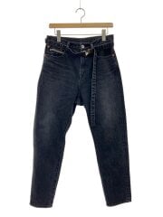 画像：23SS/ベルテッドデニムパンツ/ボトム/1/コットン/BLK/SCM-082