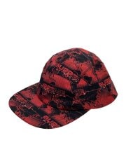 画像：WORLD FAMOUS TAPED CAP/キャップ/FREE/ナイロン/RED/総柄/メンズ//