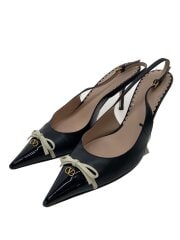 画像：ビーポインティスリングバッグパンプス/パンプス/38/BLK/黒/レザー//