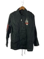 画像：ミリタリージャケット/S/コットン/BLK/無地/02172AB03