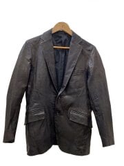 画像：テーラードジャケット/46/レザー/BRW/無地/8103903998