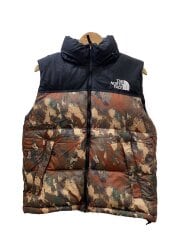画像：ダウンベスト_ND92339R/S/ナイロン/マルチカラー/カモフラ