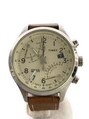 画像：クォーツ腕時計/アナログ/レザー/BEG/BRW