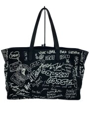 画像：トートバッグ/キャンバス/BLK/総柄