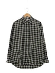 画像：長袖シャツ/S/ウール/BLK/チェック/8311-144-0612//