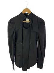 画像：長袖ブラウス/FREE/コットン/ブラック/無地/ml31318n