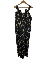 画像：03ss/オーバーオール/2/ポリエステル/ブラック/総柄/YQ-P18-907