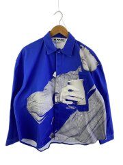 画像：ジャケット/S/コットン/ブルー/総柄